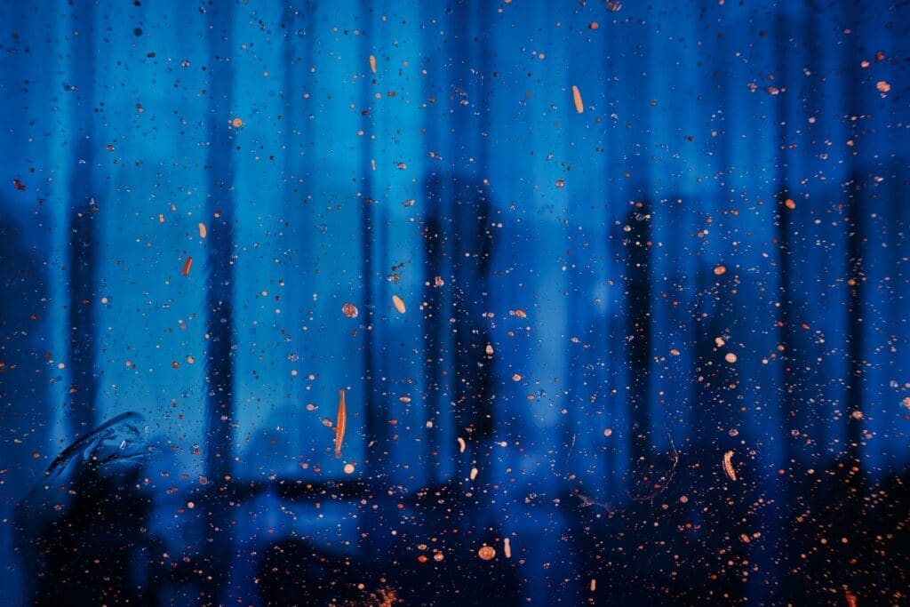 A Vibrant Blue and Orange Background
